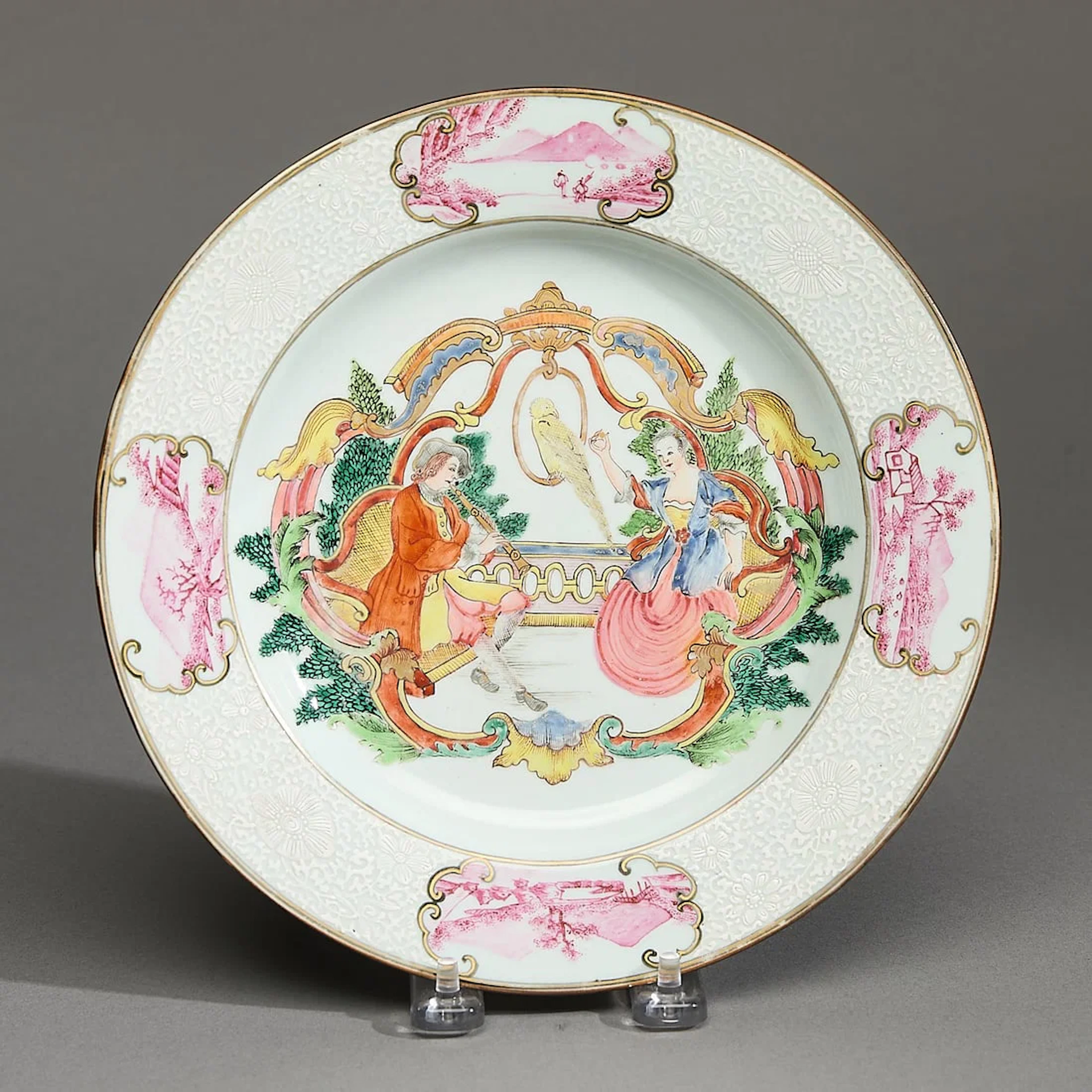 Famille Rose European Subject Plate