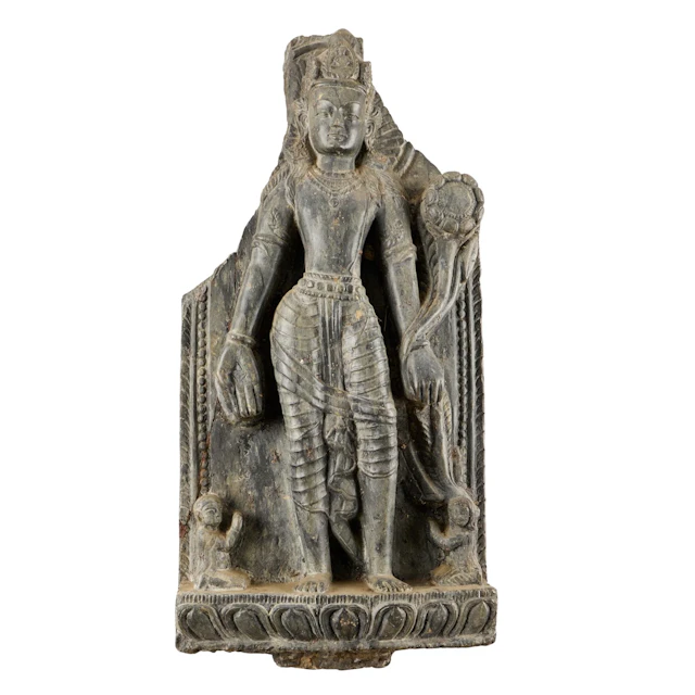 10th c. Nepali Carved Stone Avalokitesvara Stele