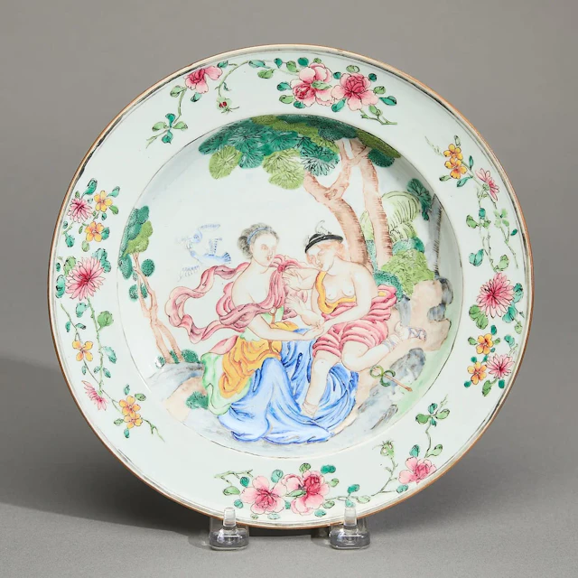 Famille Rose Mythological Plate