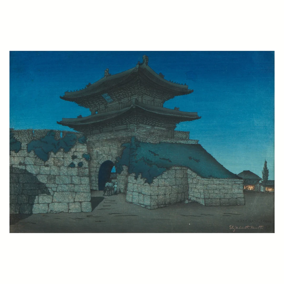 Elizabeth Keith "East Gate" Woodblock Print 1920