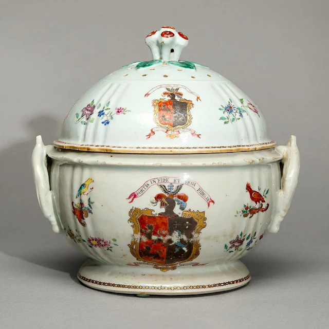 Export Dutch Market Armorial Potpourri Tureen