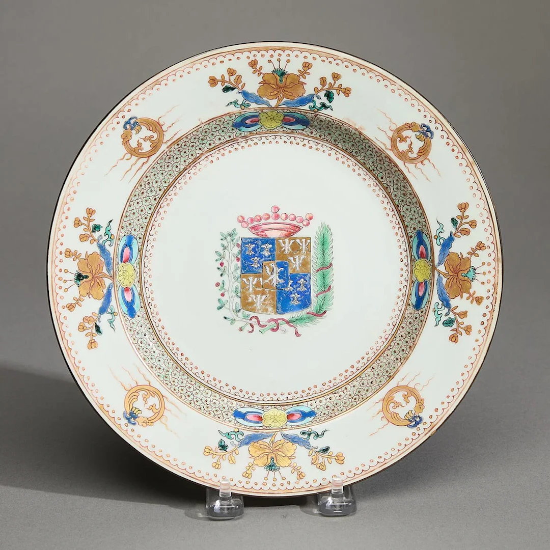 Chinese Export Swedish Market Armorial Plate