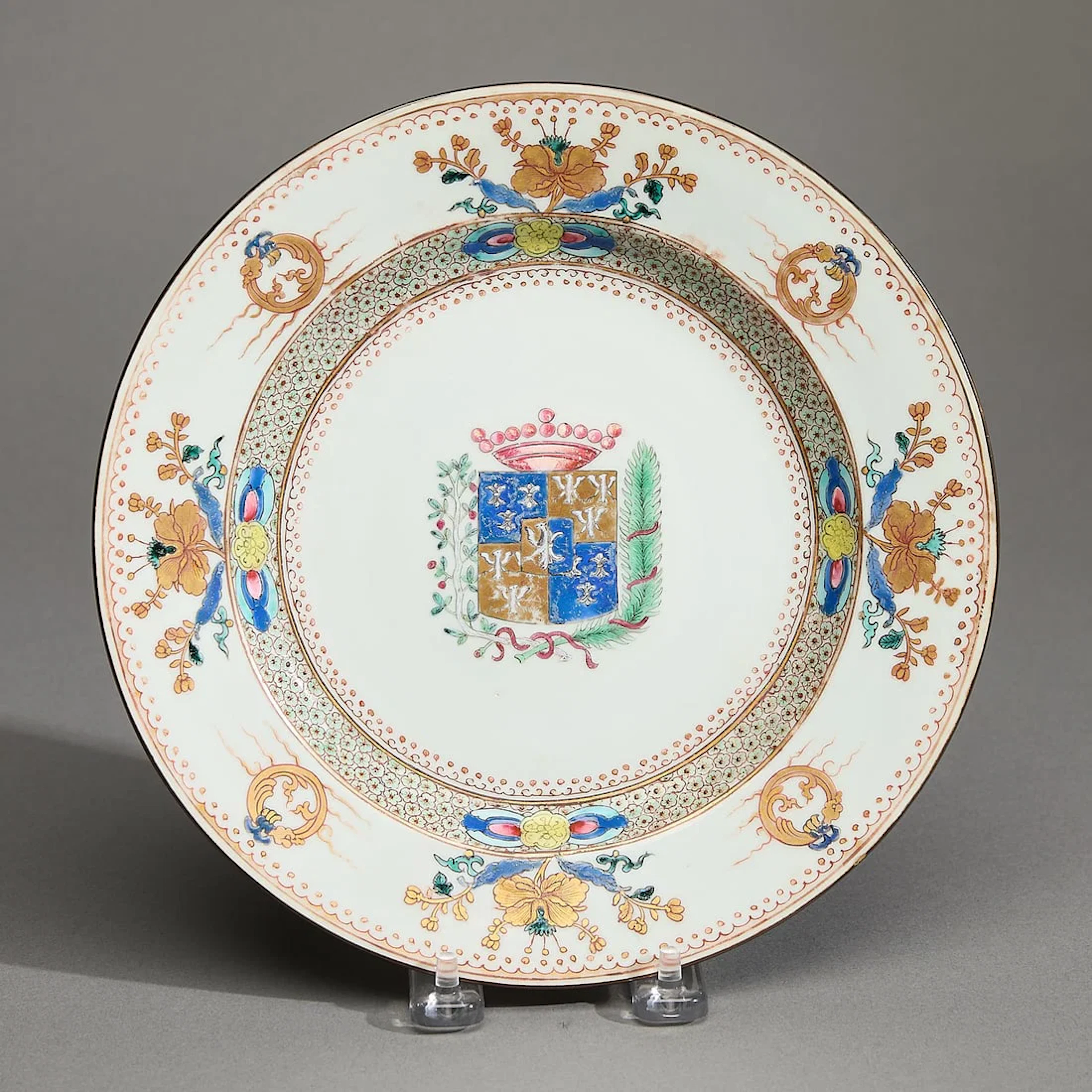 Chinese Export Swedish Market Armorial Plate