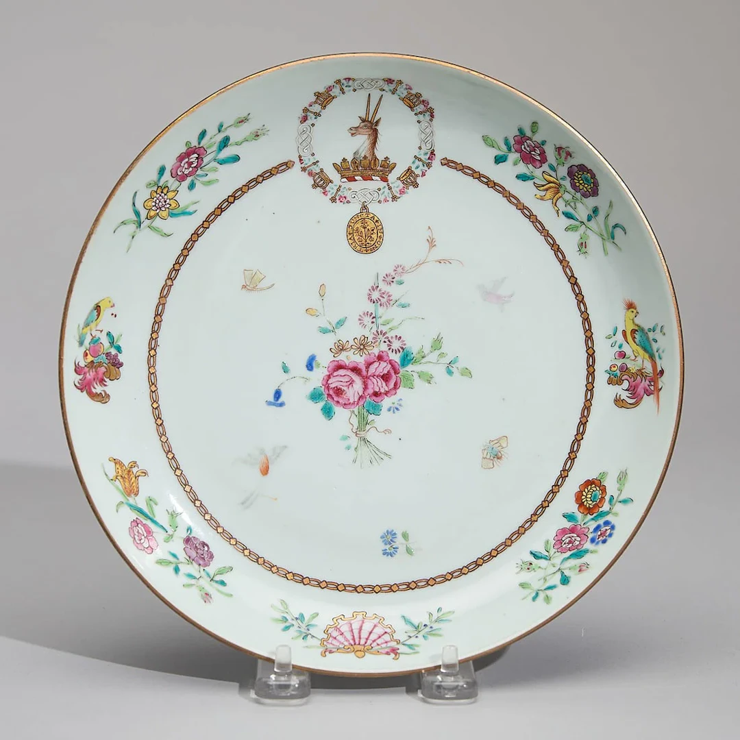 Chinese Export Armorial Saucer Dish - Pocock