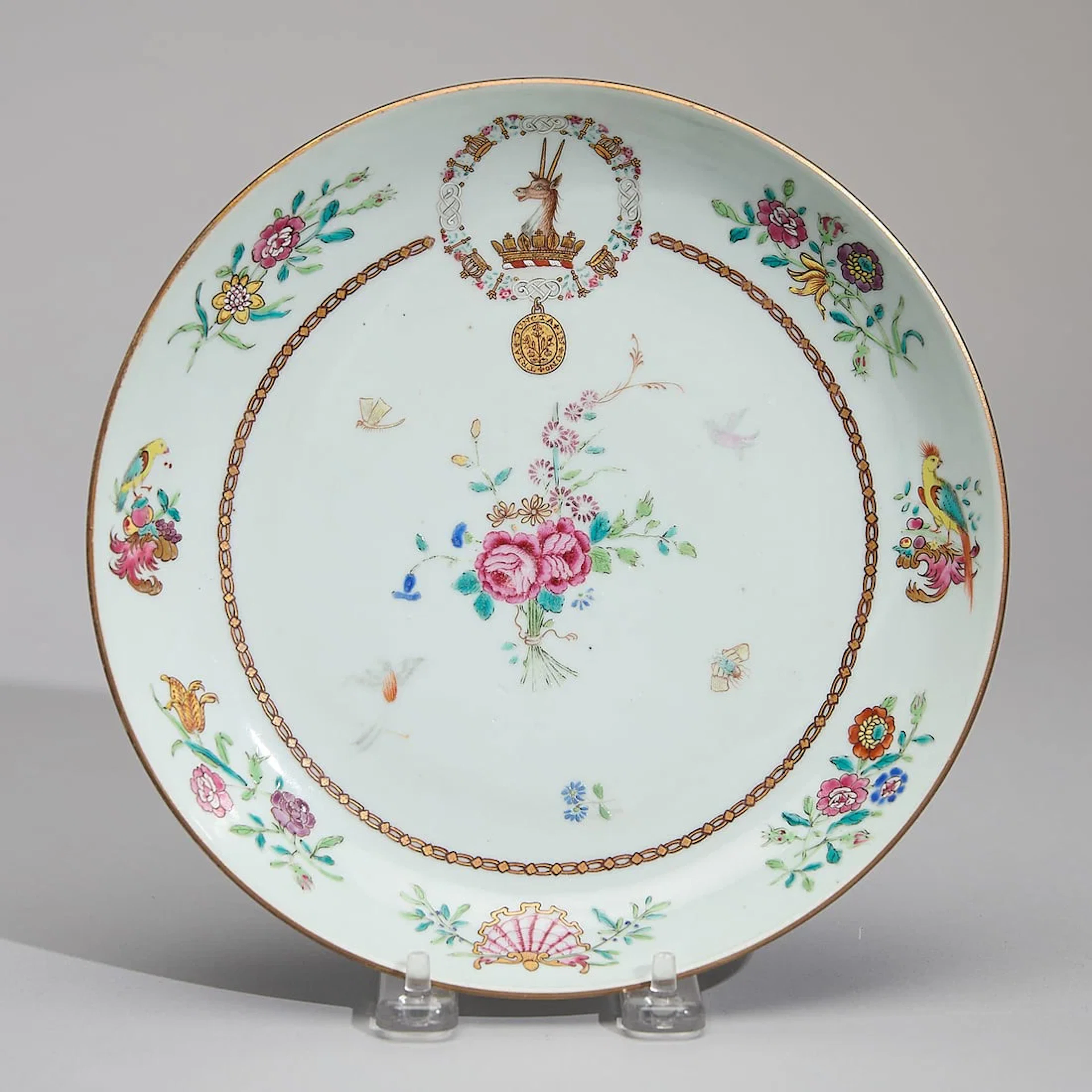 Chinese Export Armorial Saucer Dish - Pocock