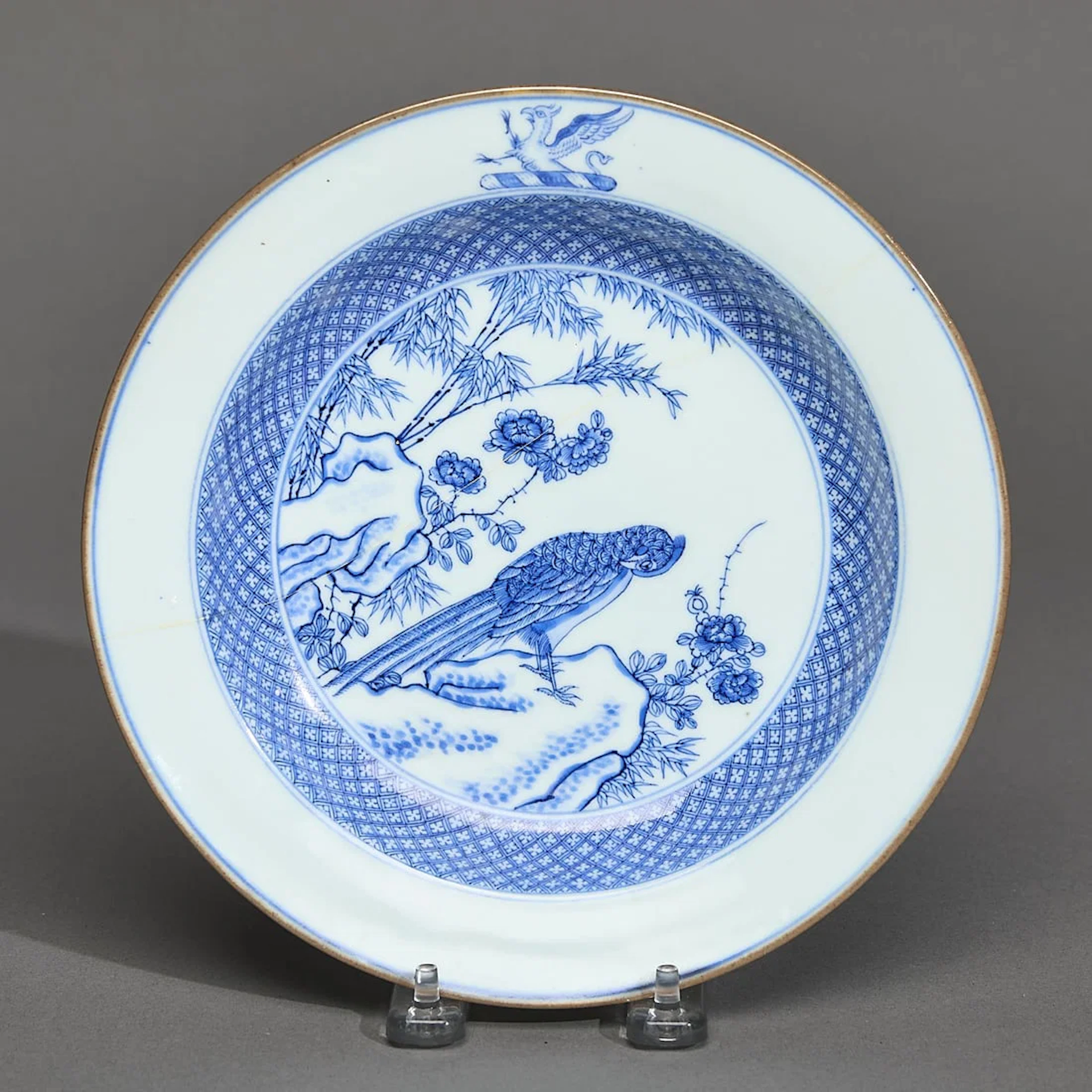 Chinese Export Crested Soup Plate - Peers