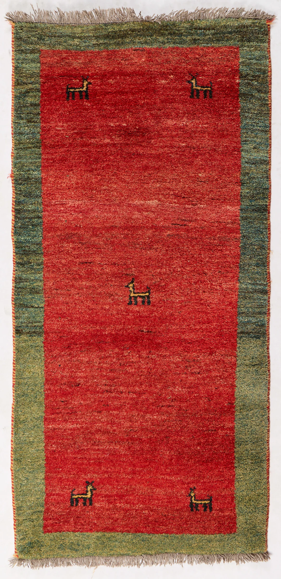 Persian Gabbeh Pictorial Wool Rug 6'5"x3'2"