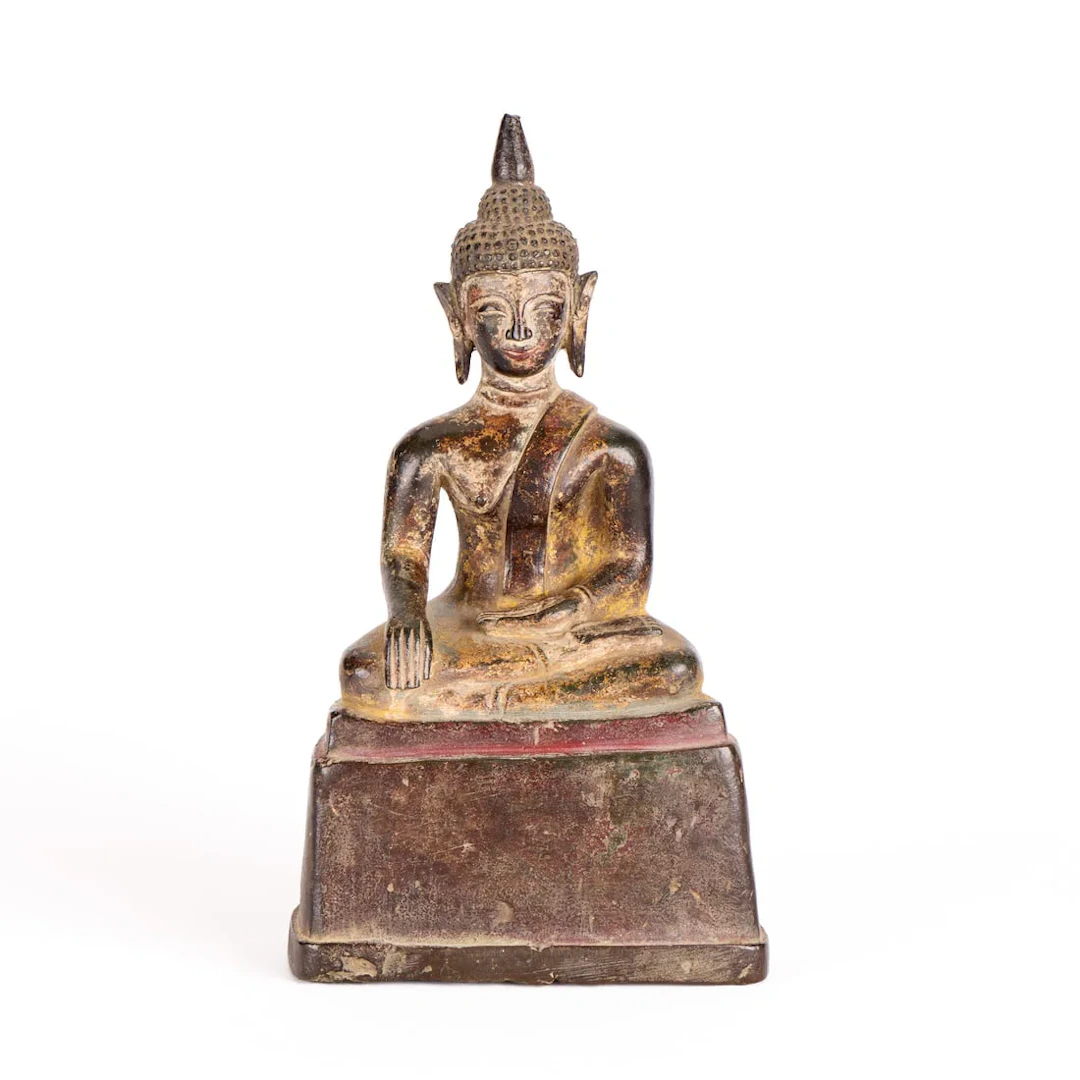 Southeast Asian Gilt Bronze Seated Buddha Figure