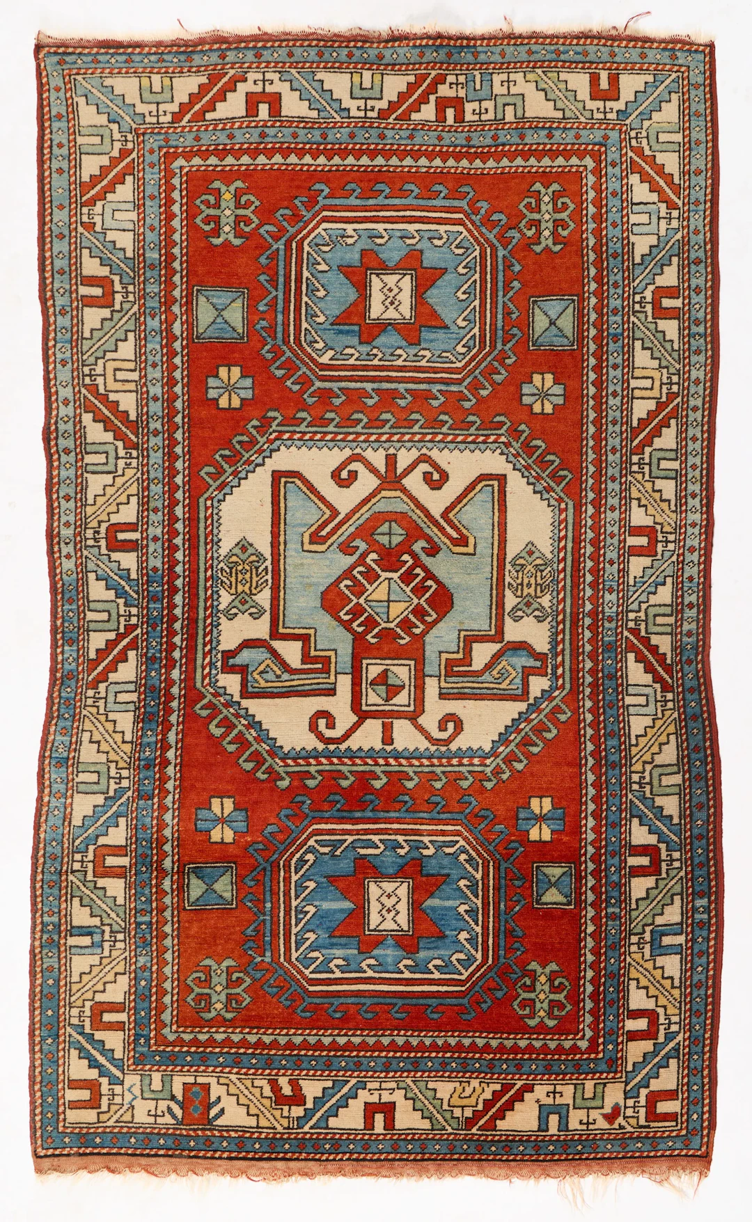 Caucasian Shirvan Chajli Medallion Rug 7'4"x4'6"