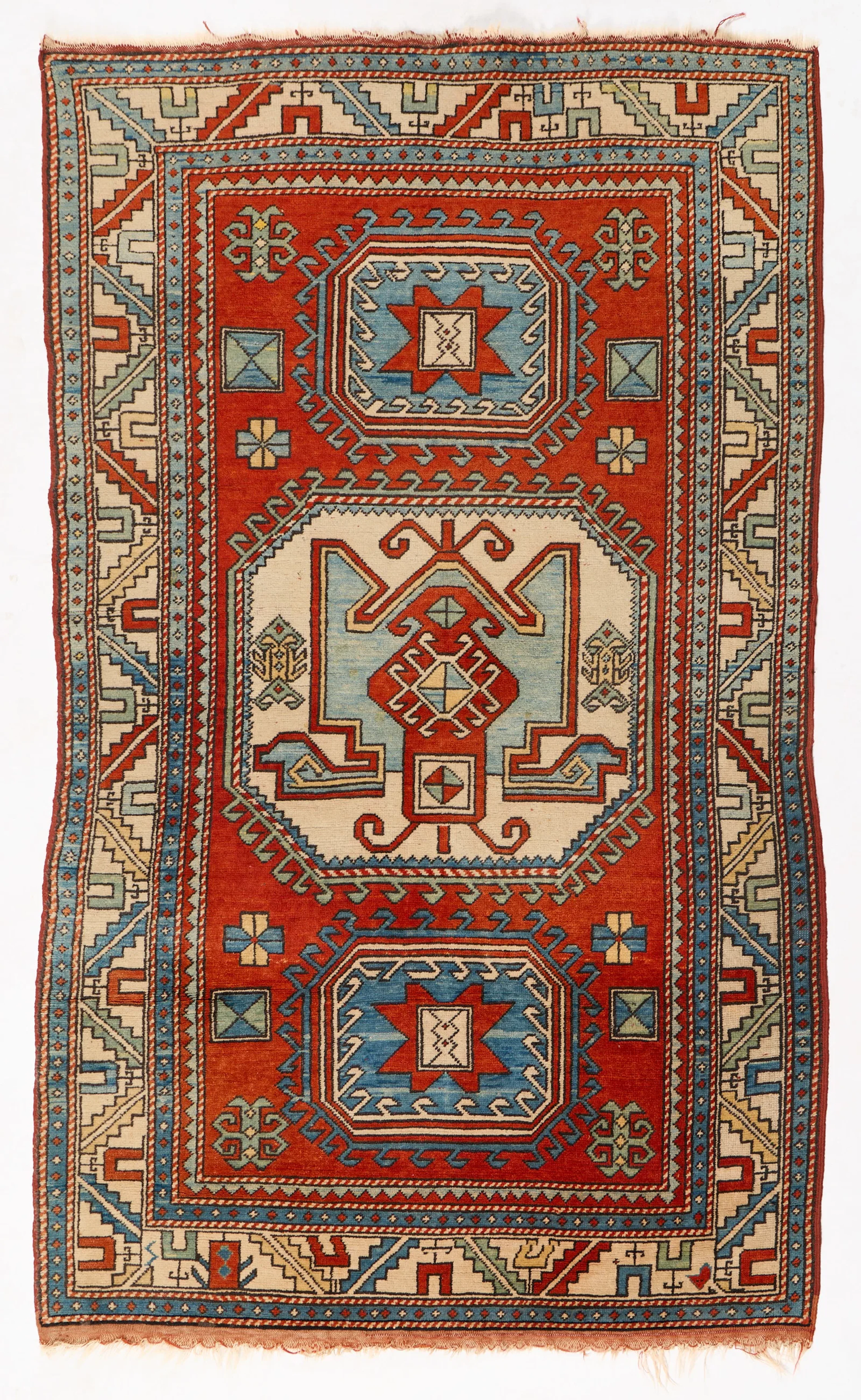 Caucasian Shirvan Chajli Medallion Rug 7'4"x4'6"
