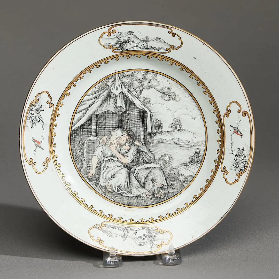Export Grisaille European Subject Plate