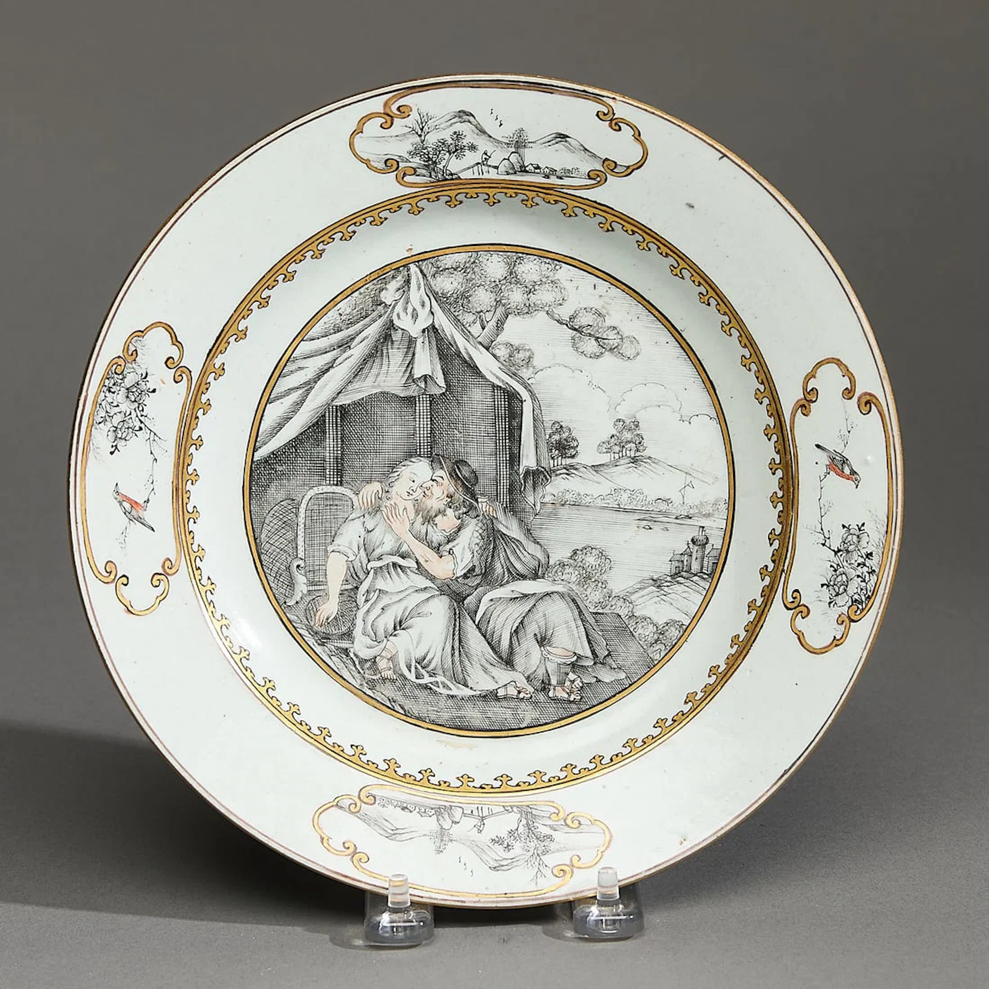 Export Grisaille European Subject Plate