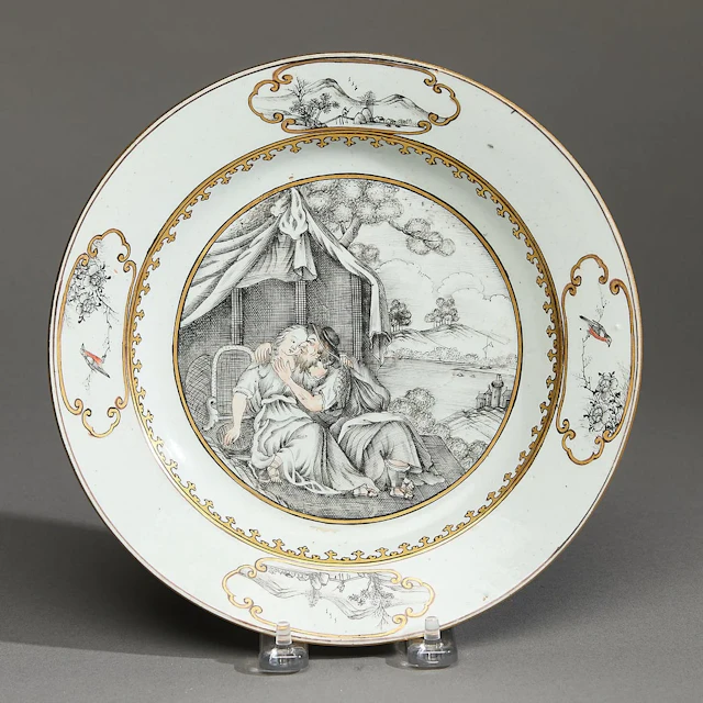 Export Grisaille European Subject Plate