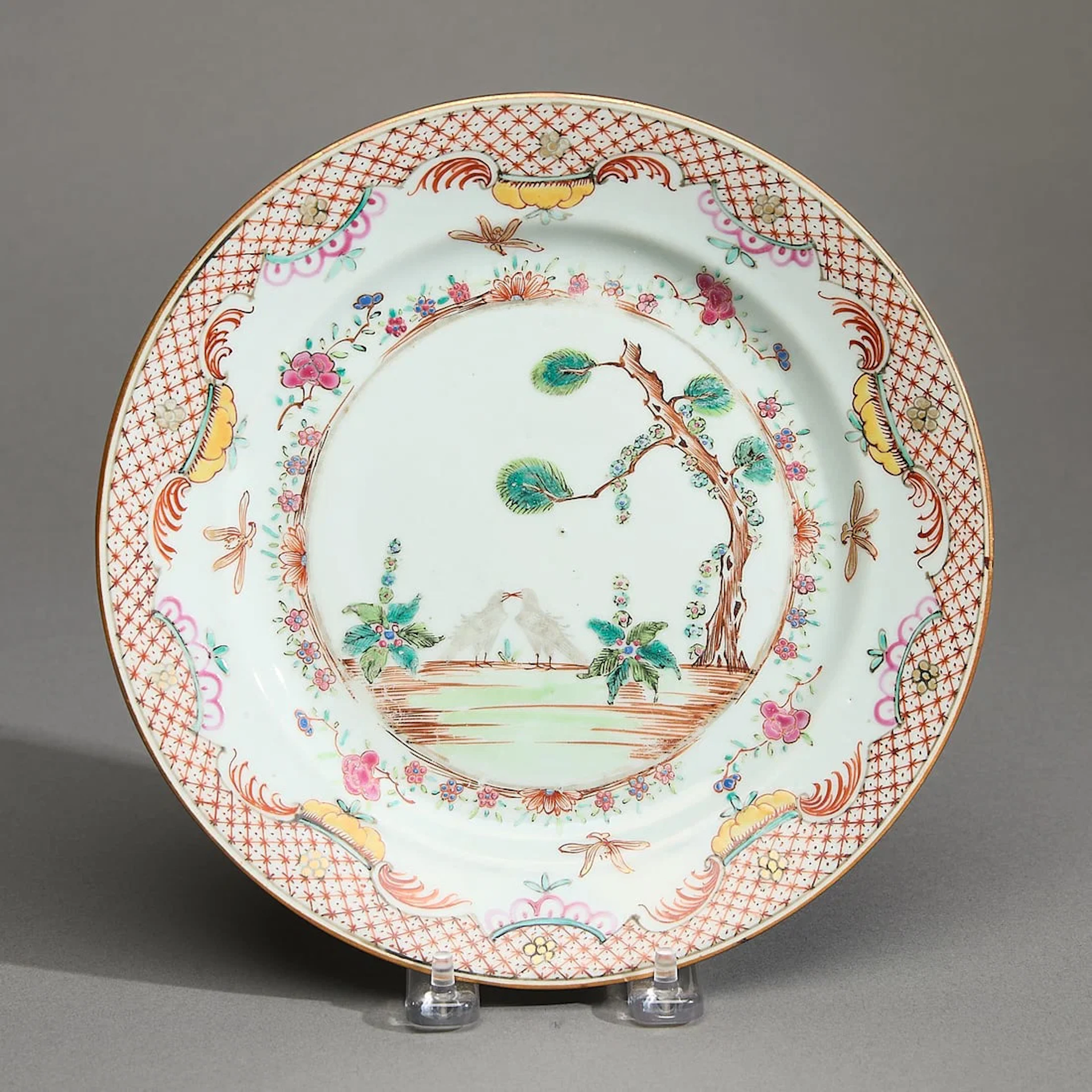 Unusual Chinese Export Valentine's Pattern Plate