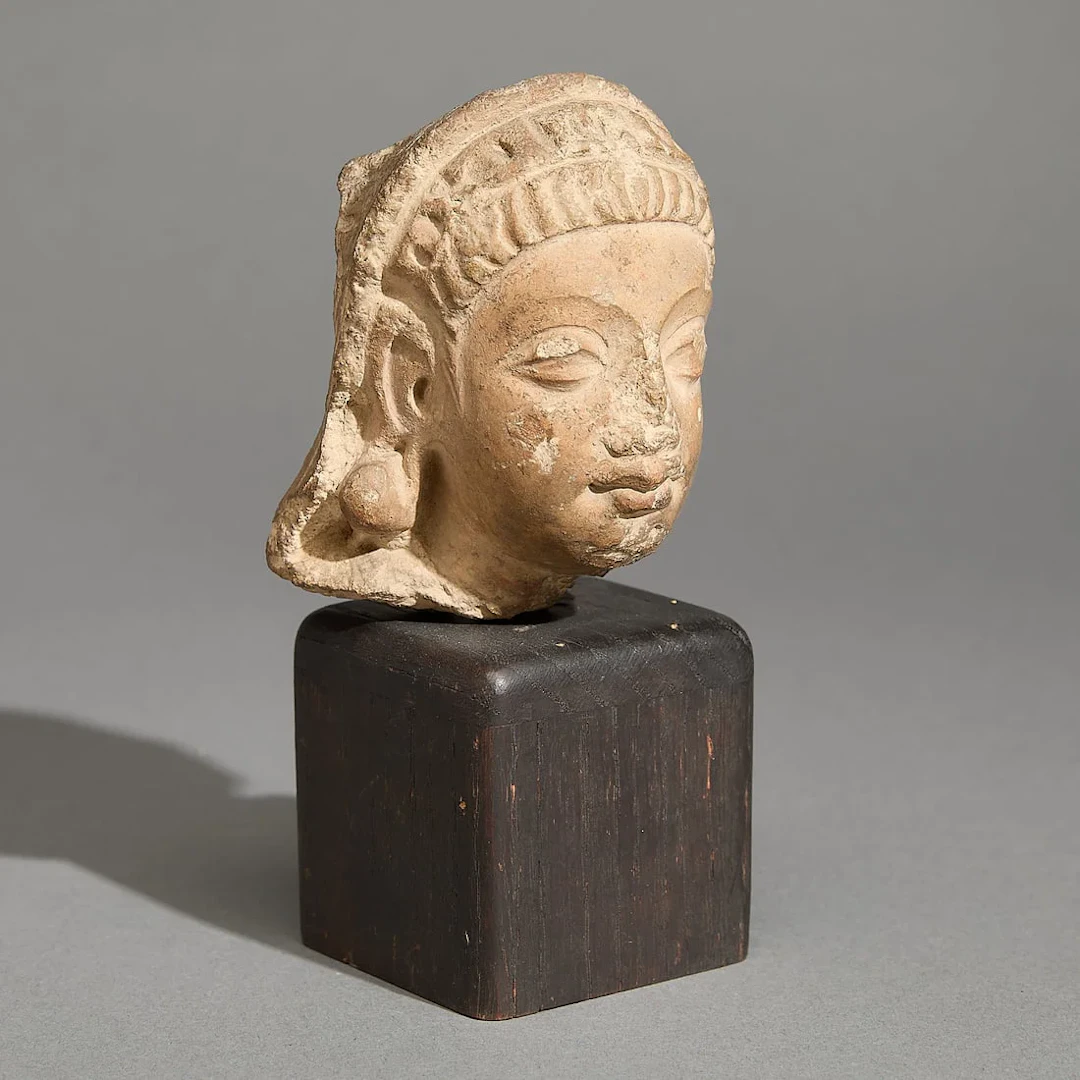 Ancient Gandharan Terracotta Buddhist Attendant