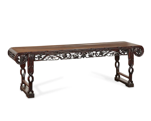Chinese Pierced Hardwood Altar Low Table