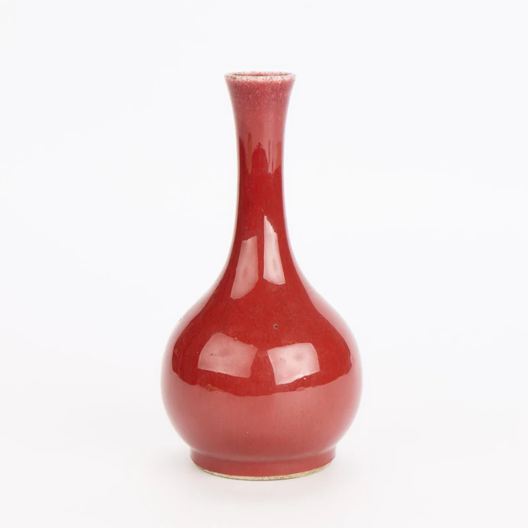 Chinese Qing Oxblood Porcelain Yuhuchunping Vase