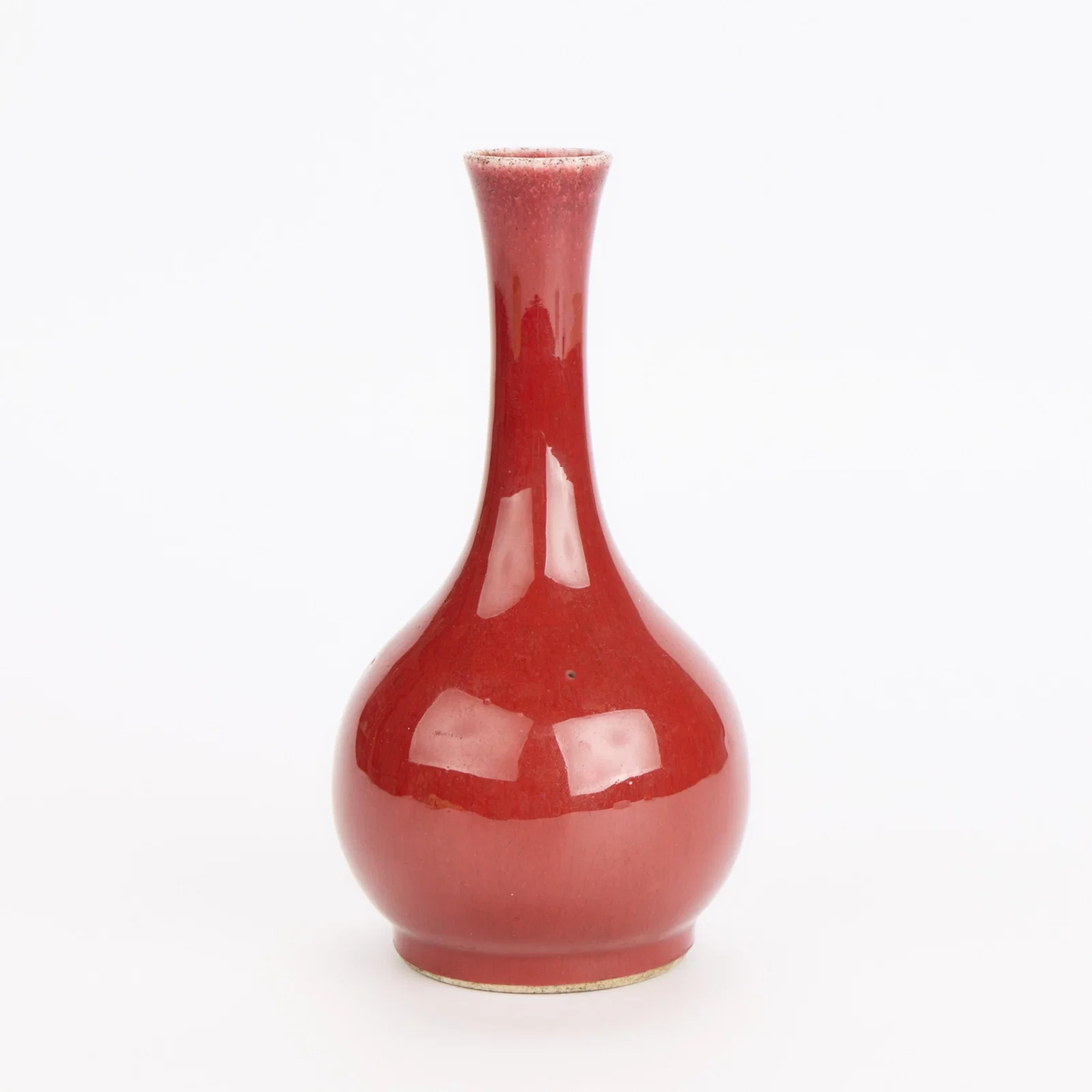 Chinese Qing Oxblood Porcelain Yuhuchunping Vase