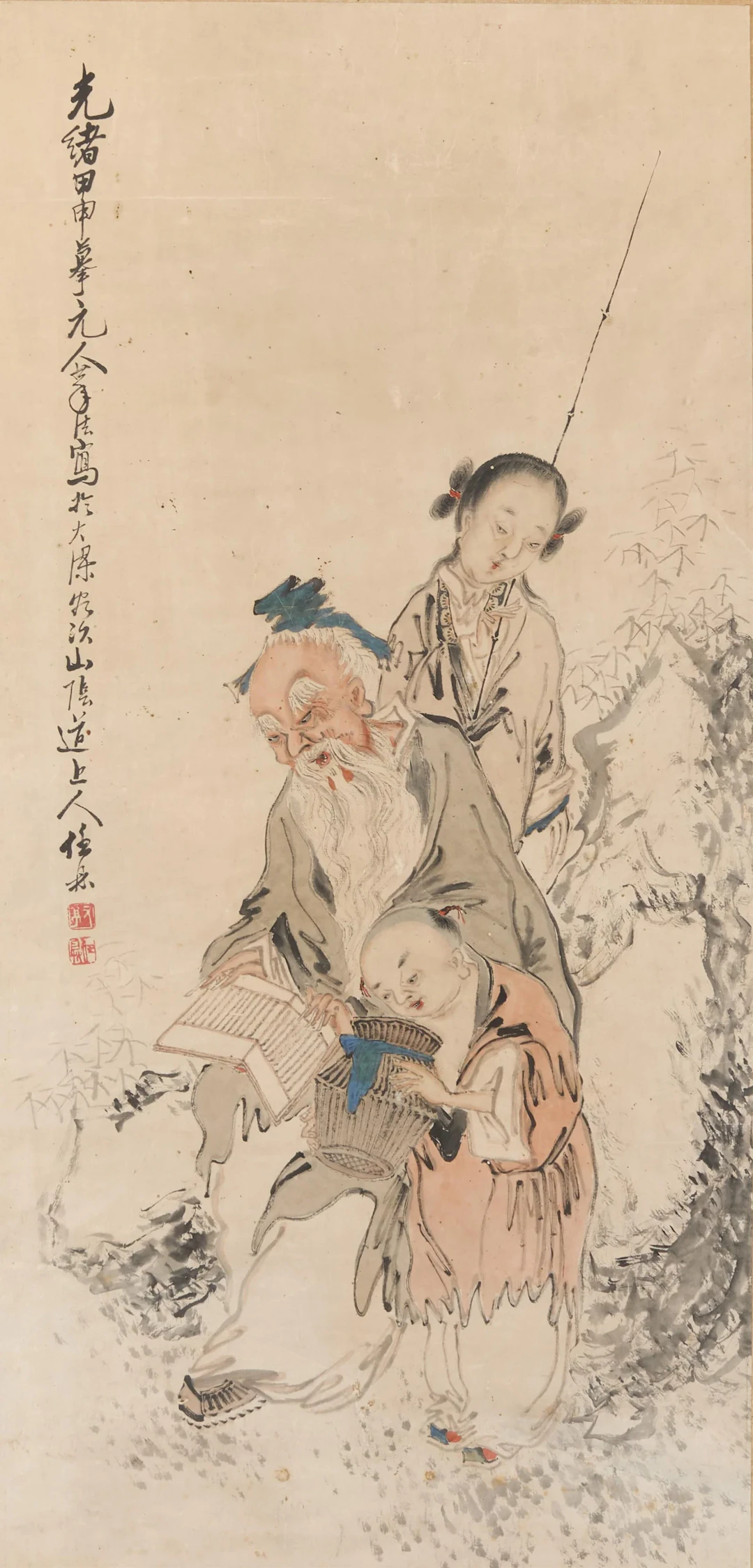 Ren Xiong Ink Figural Painting