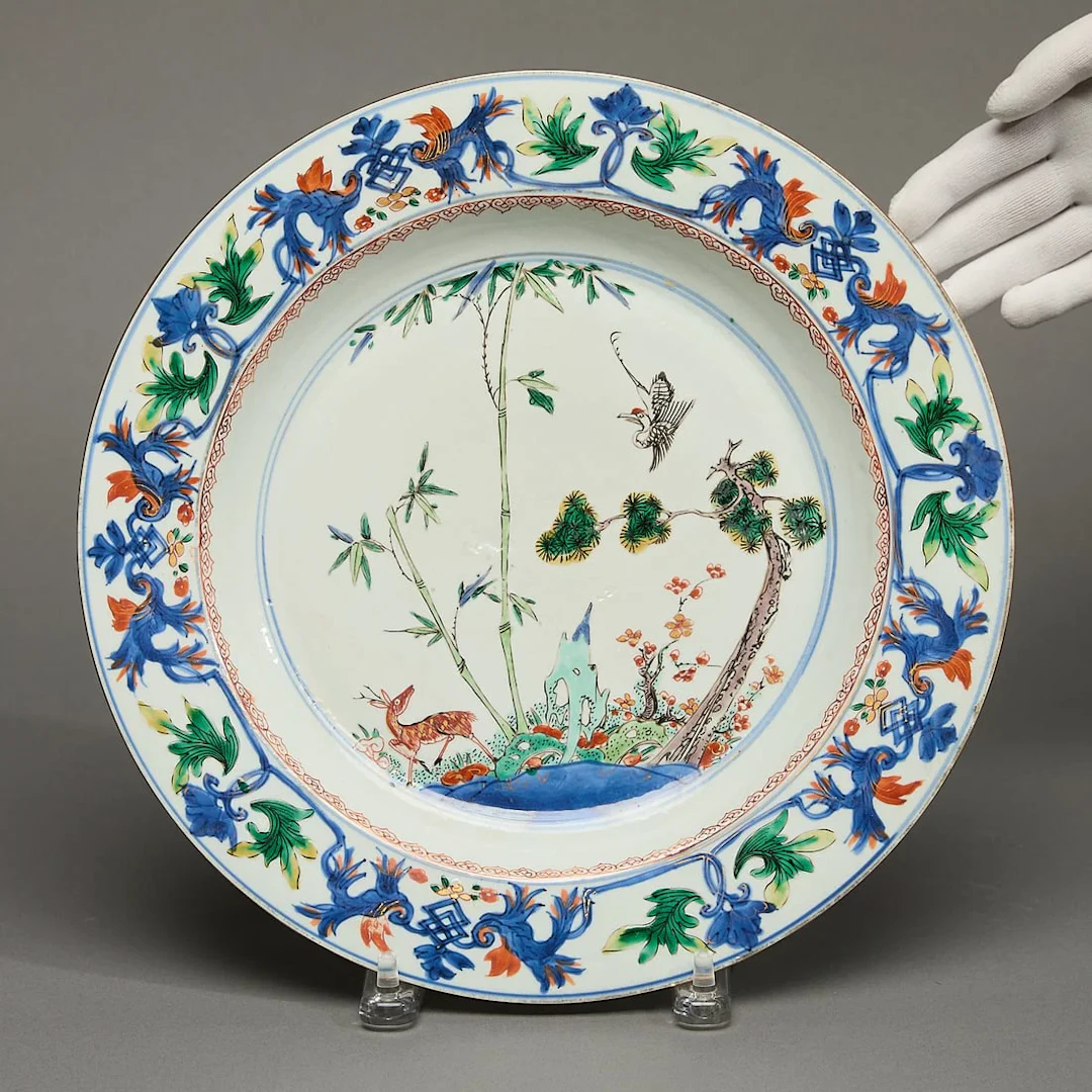 Chinese Export Famille Verte Imari Dish