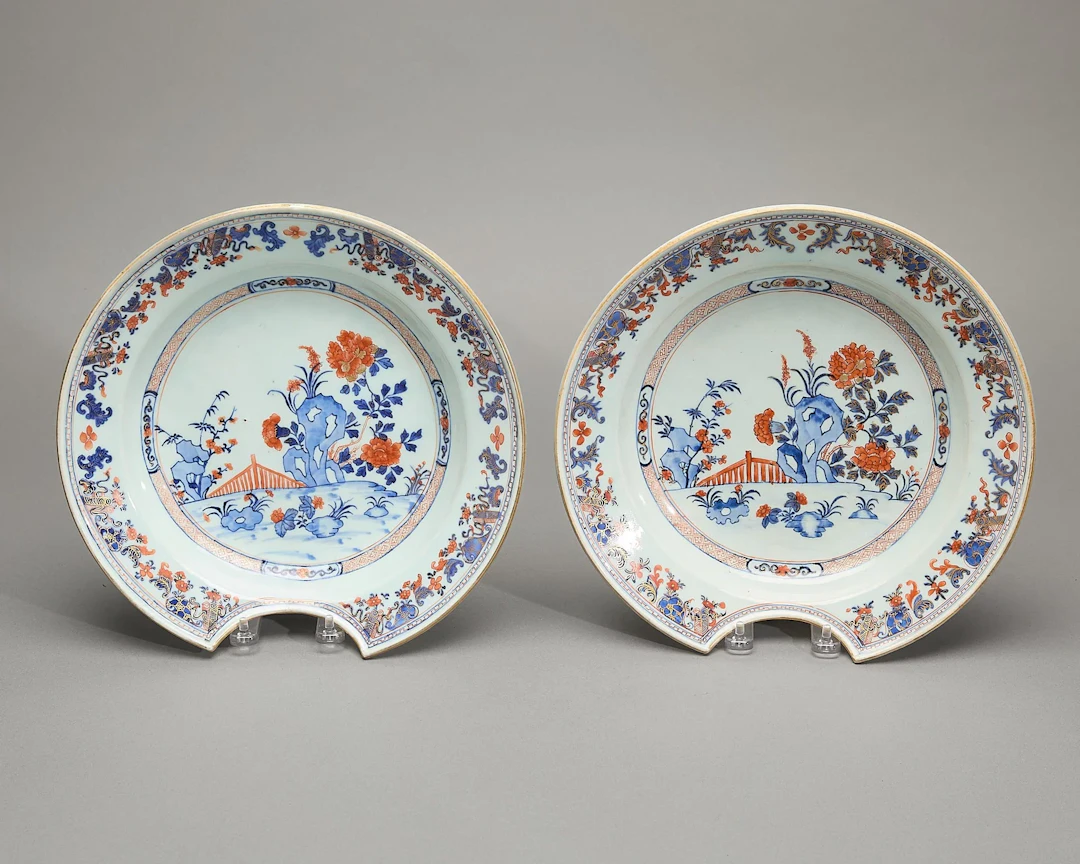 Pair Chinese Imari Barber's Basins