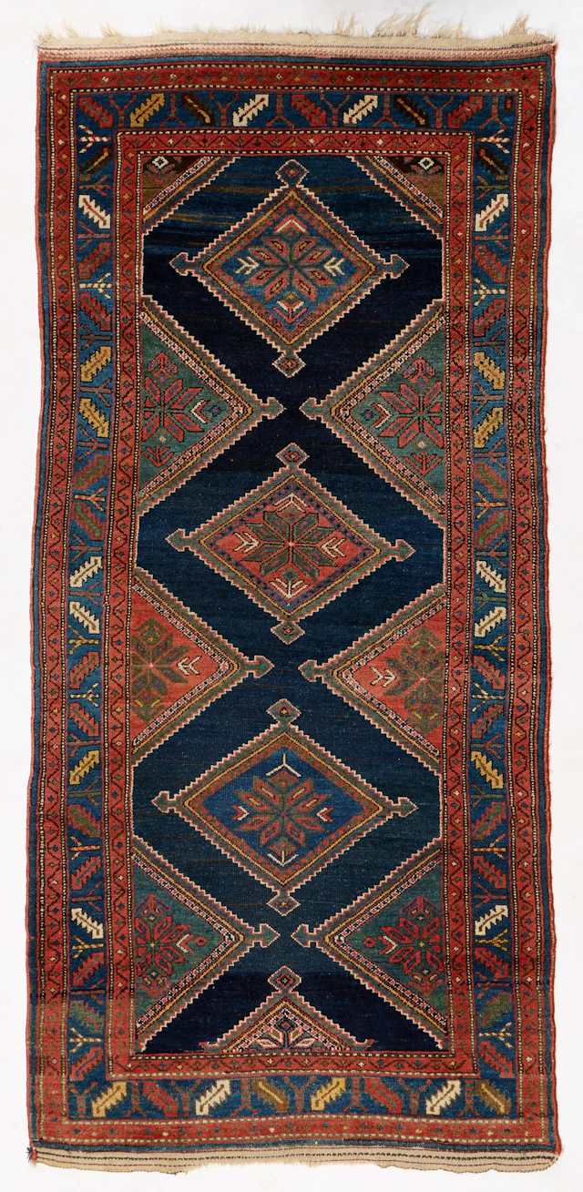 Persian Kolyai Kurdish Tribal Wool Rug 8'7"x4'1"