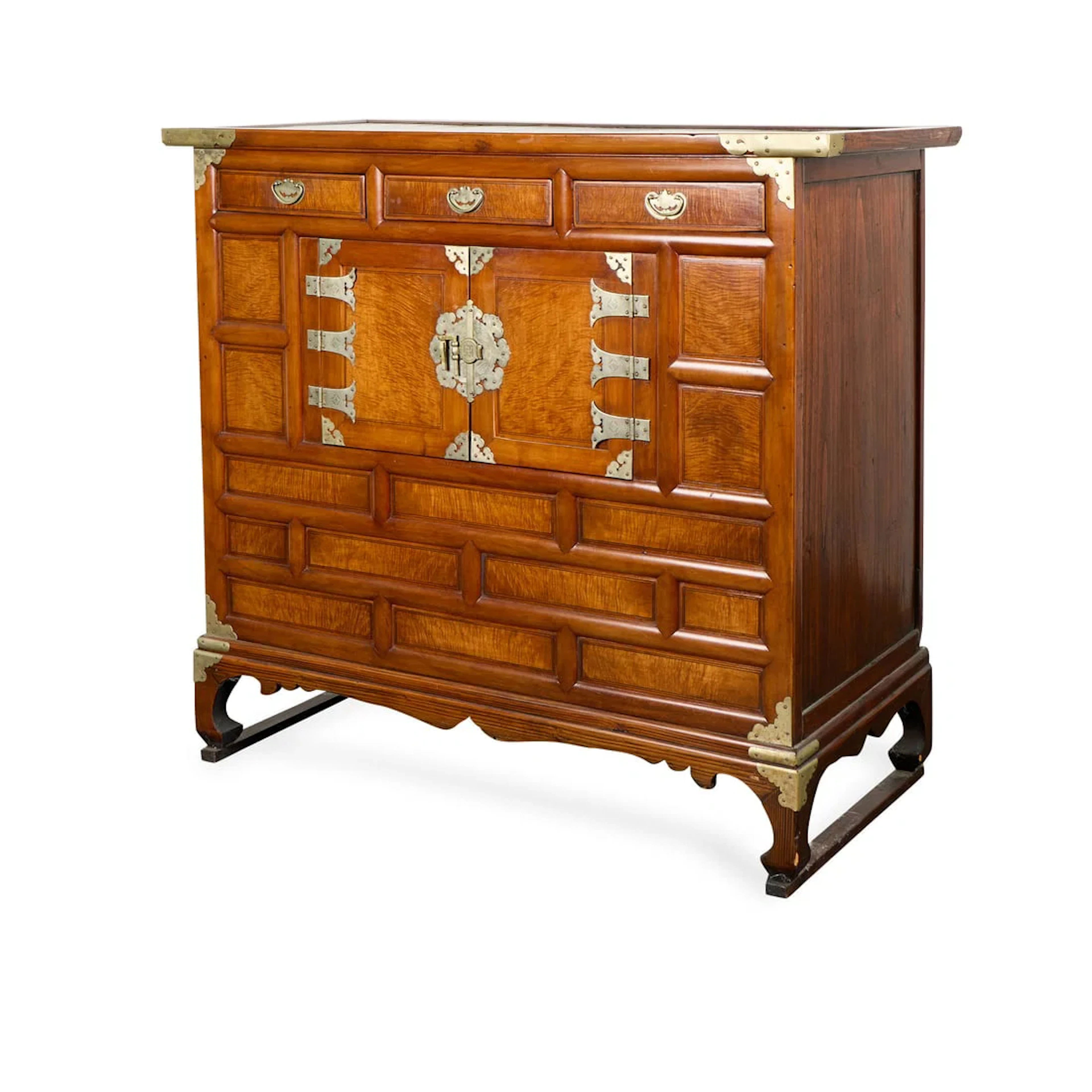 Early 20th c. Korean Elm & Pine Morijang Chest