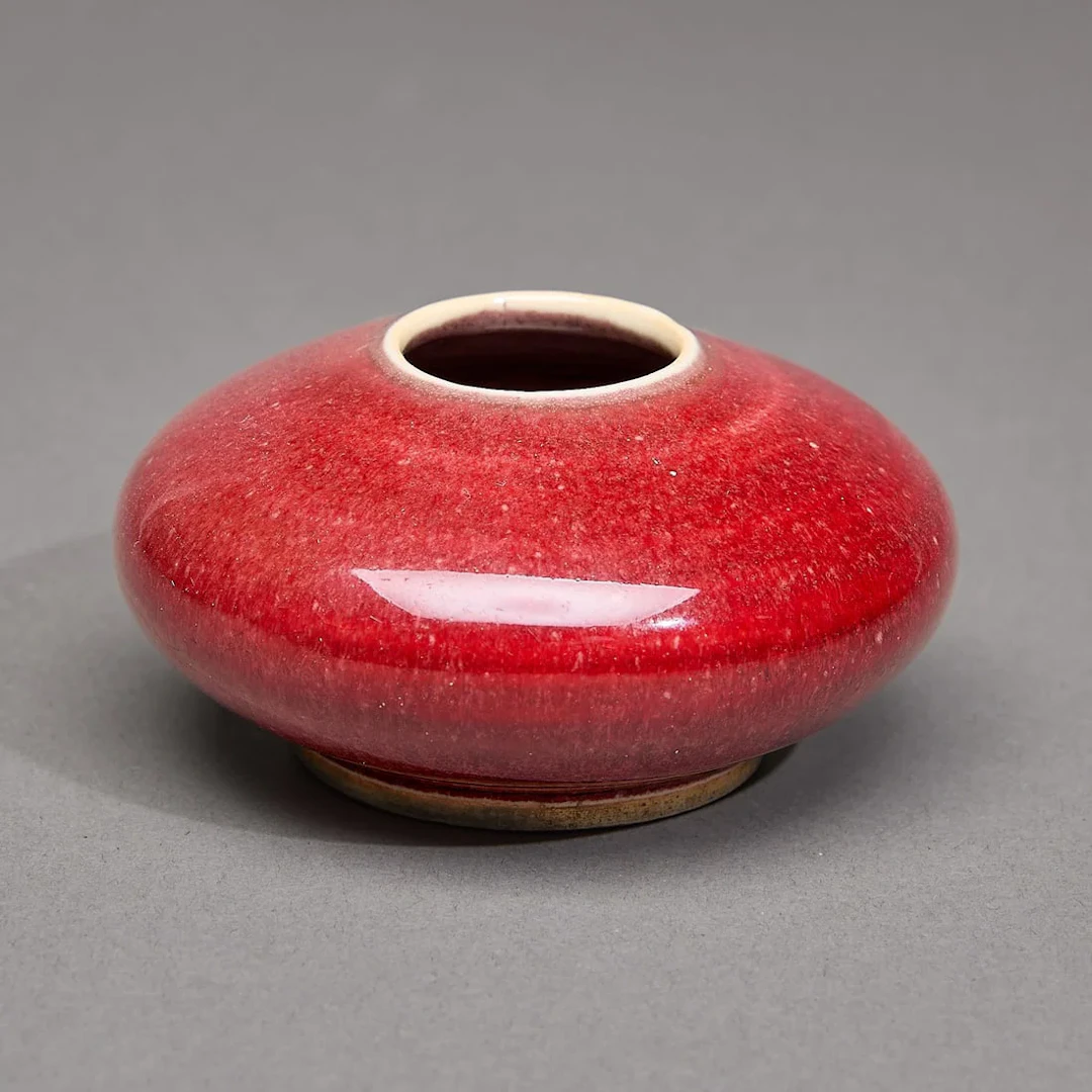 Chinese Porcelain Apple Jar Oxblood Waterpot