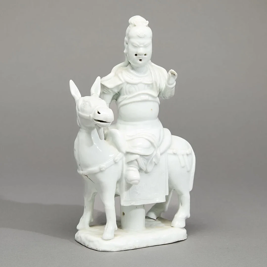 Chinese Dehua Blanc de Chine Porcelain Warrior