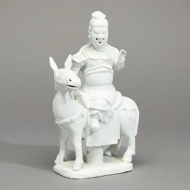 Chinese Dehua Blanc de Chine Porcelain Warrior