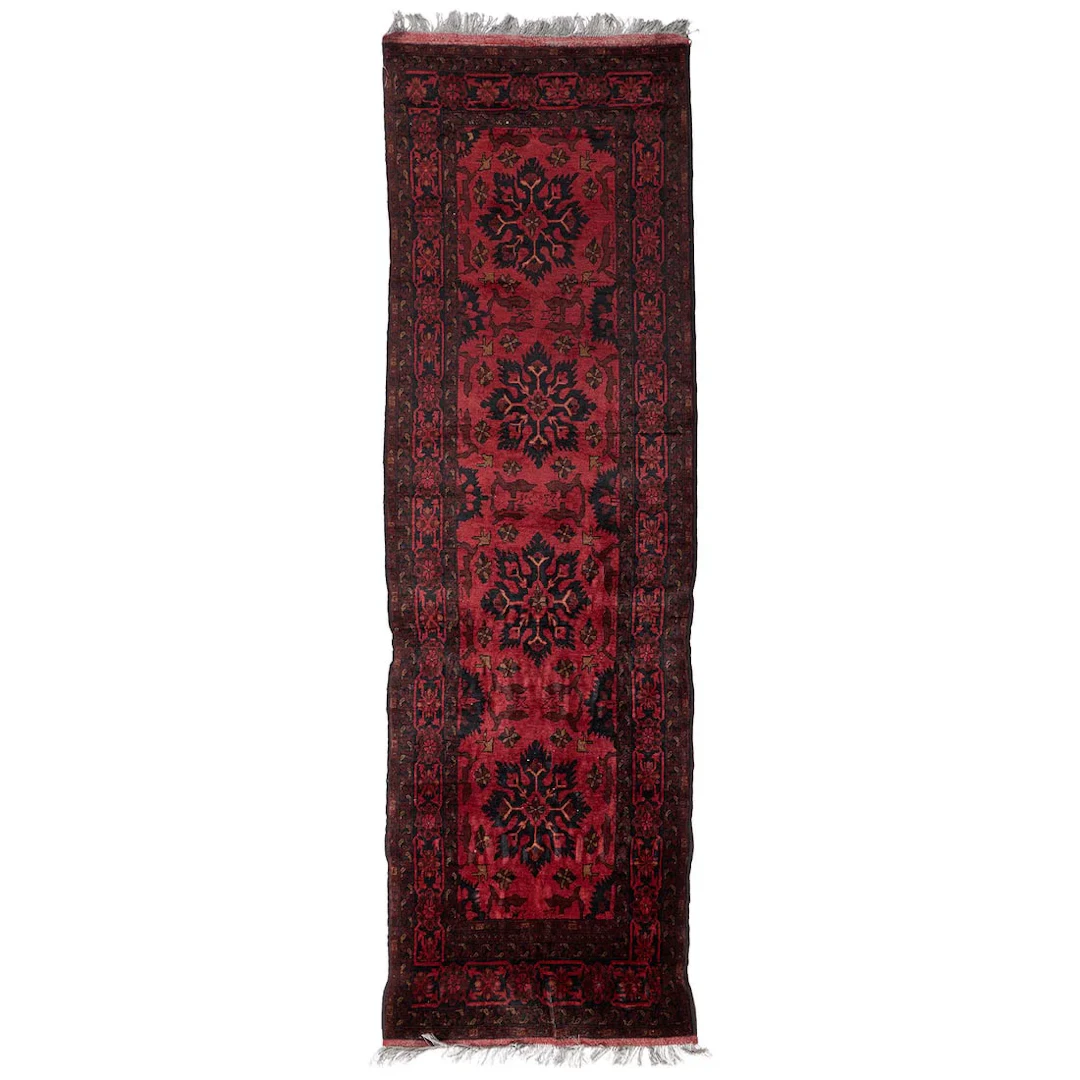 Pakistan Tribal Wool Bokhara Runner Rug 9'6"x2'11"