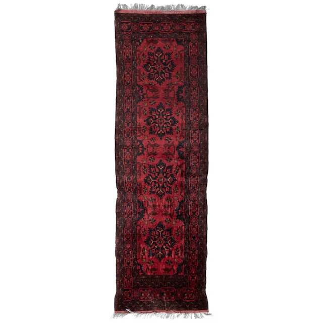 Pakistan Tribal Wool Bokhara Runner Rug 9'6"x2'11"