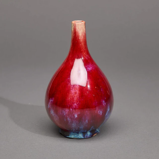 Chinese Qing Porcelain Tianqiuping Flambe Vase