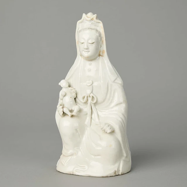 Chinese Kangxi Blanc de Chine Porcelain Guanyin