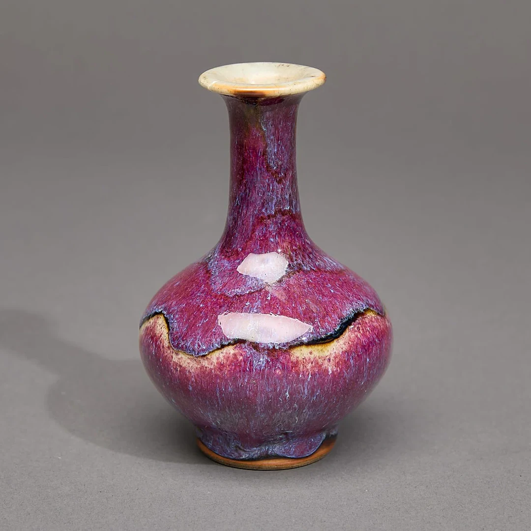 Chinese Qing Porcelain Yuhuchunping Flambe Vase
