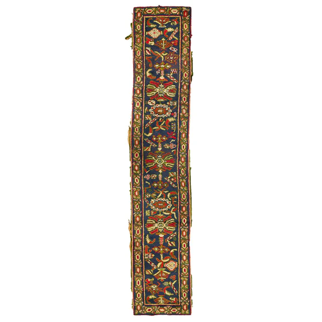 Caucasian Tribal Wool Runner Rug 11'10"x2'3"