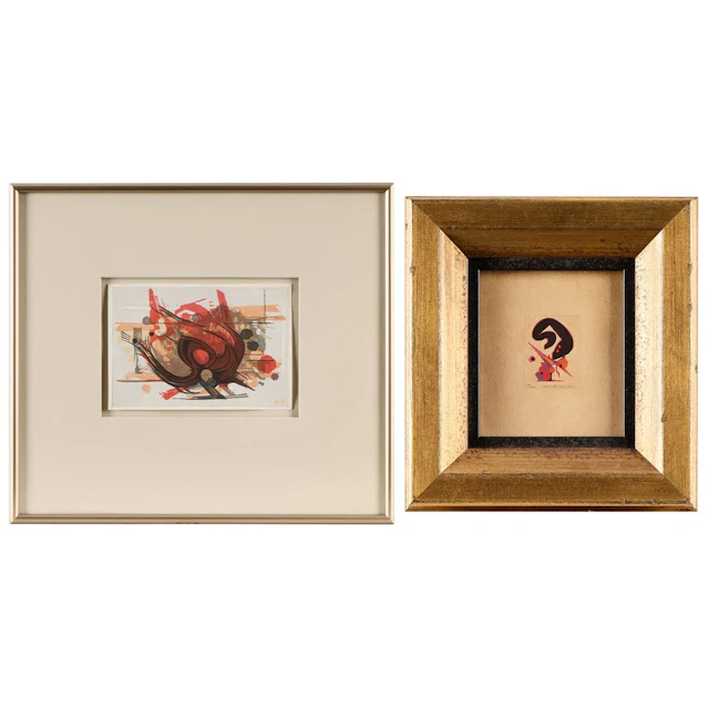 2 Hodaka Yoshida Abstract Woodblock Prints