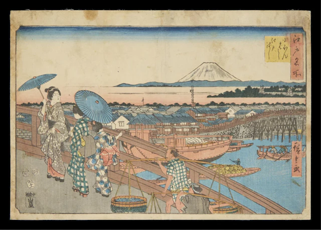 Hiroshige "Nihonbashi to Edobashi" Woodblock Print