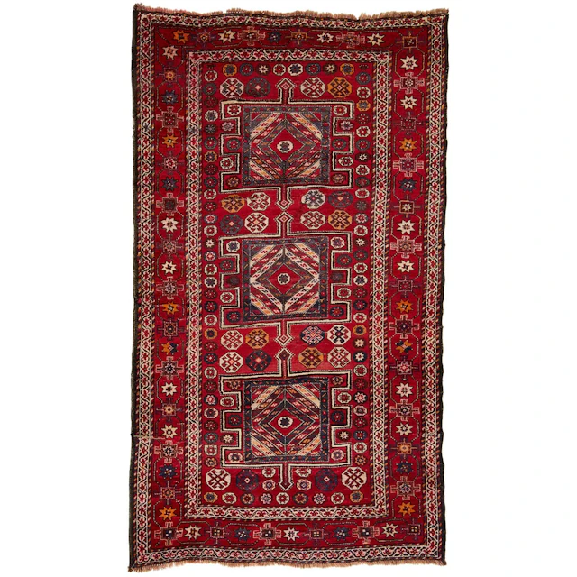 20th c. Tribal Quchan Kurd Wool Rug 9'3"x5'4"
