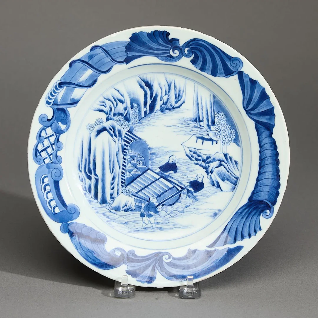 Blue & White Tea Cultivation Plate