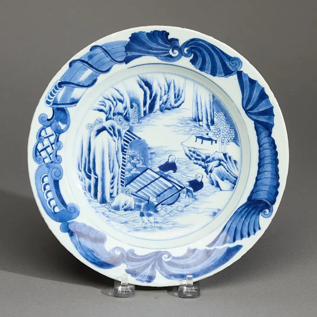 Blue & White Tea Cultivation Plate