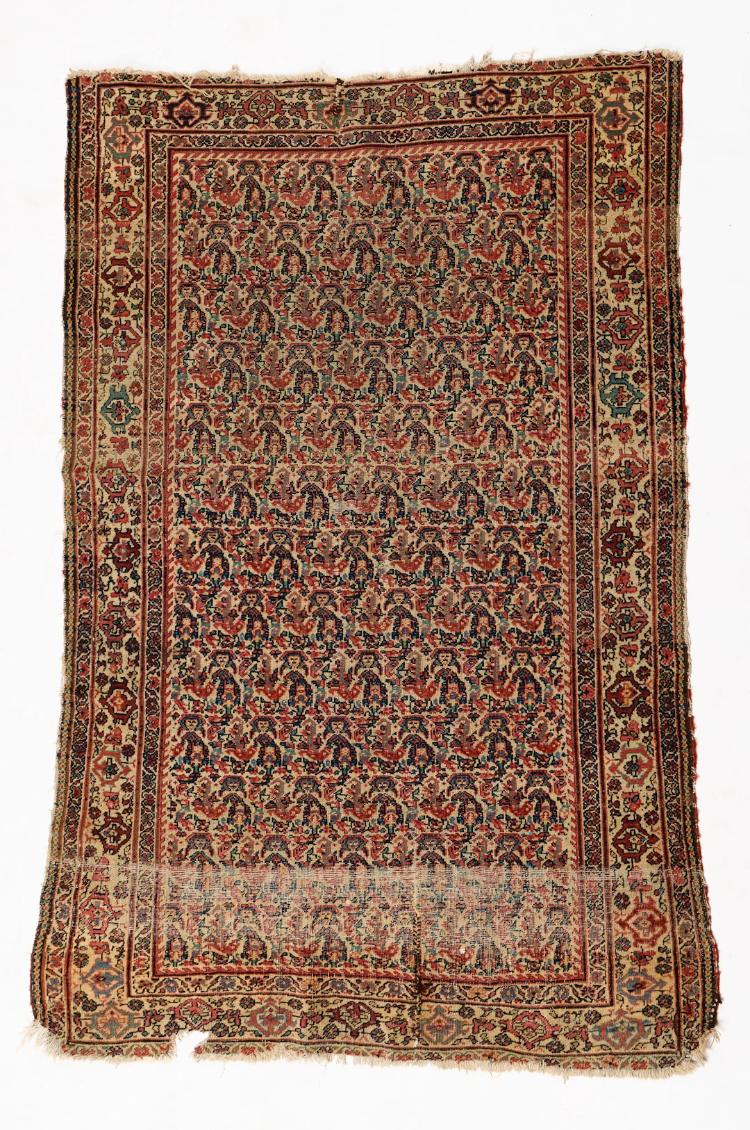 Persian Bijar or Yazd Herati-Style Rug 6'3"x3'11"