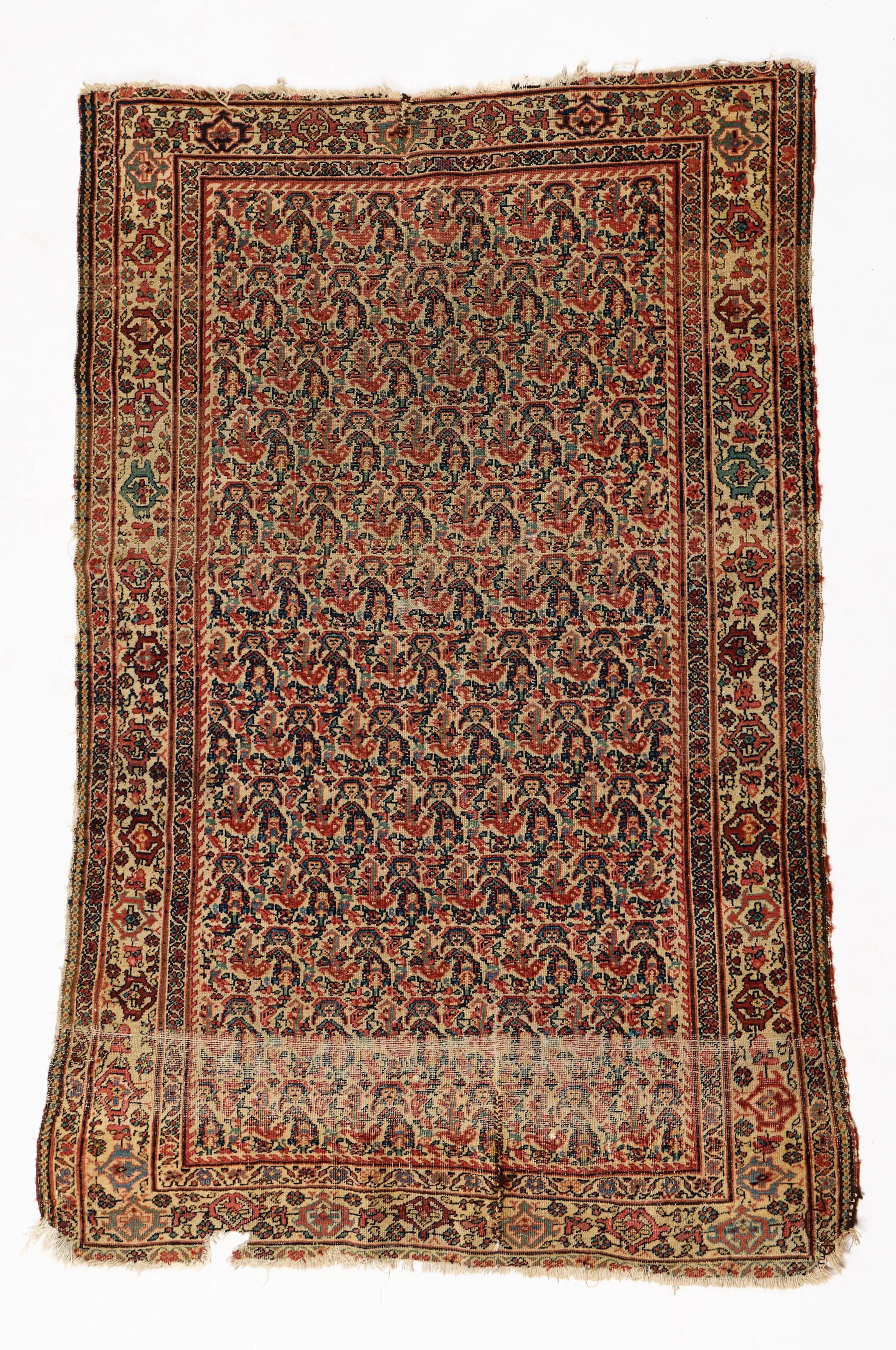 Persian Bijar or Yazd Herati-Style Rug 6'3"x3'11"