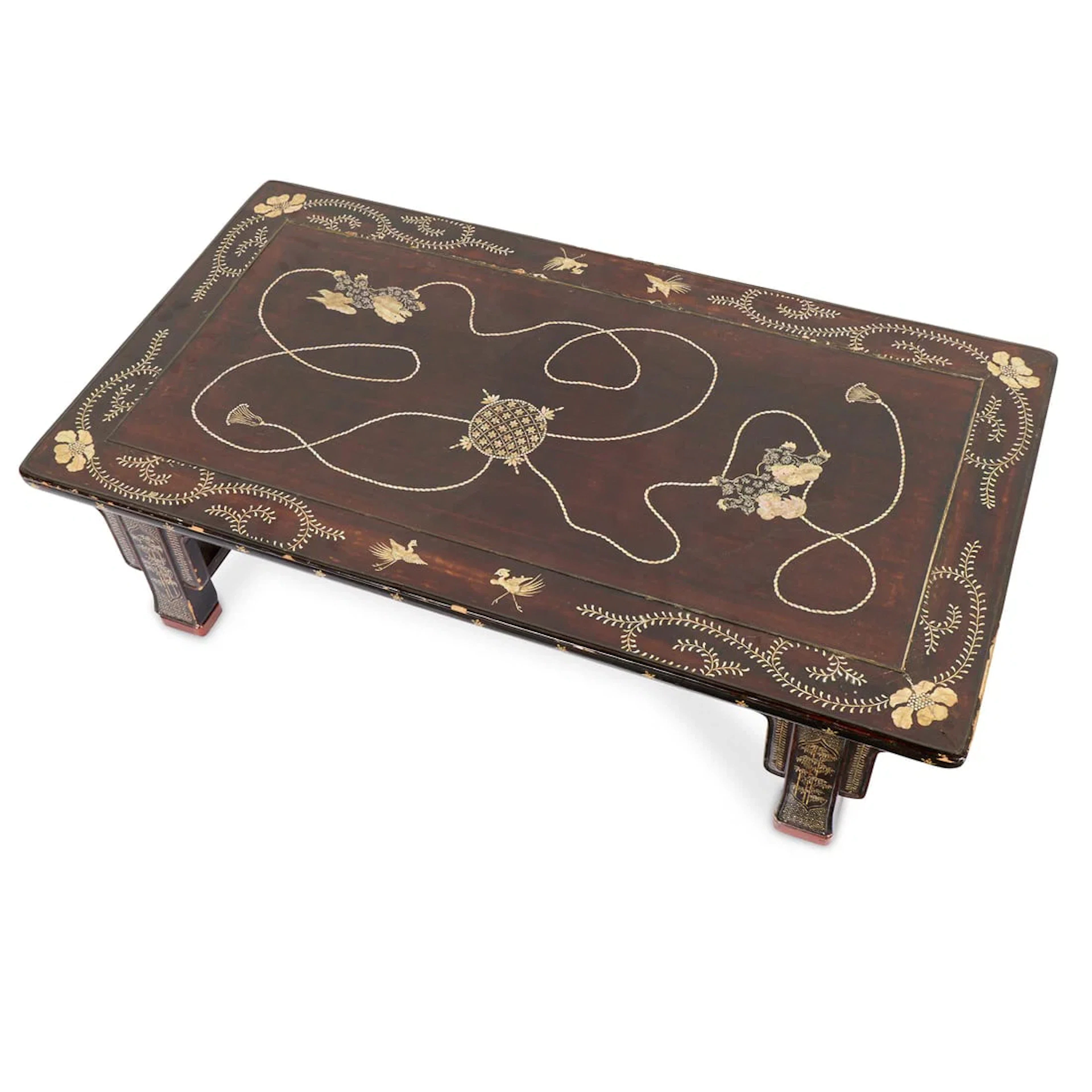 Korean Joseon Wooden MoP Inlay Haechi Low Table