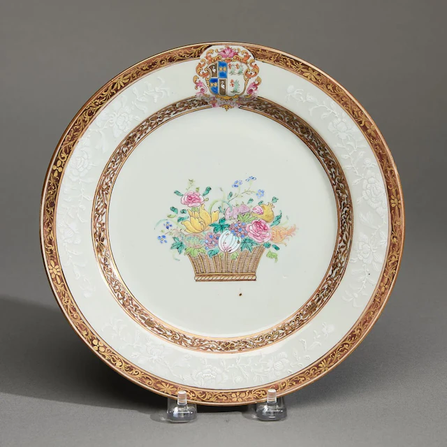 Chinese Export Armorial Plate - Mathew