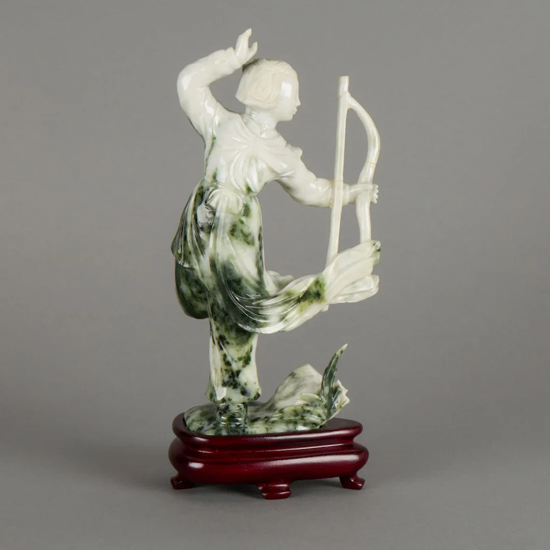 Chinese Cultural Revolution Jadeite Carved Archer