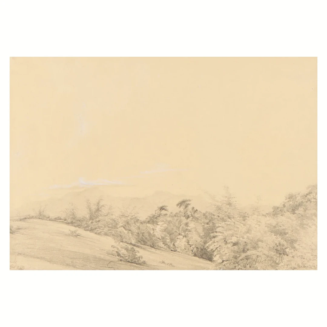 William Daniell "The Mulch" Landscape Drawing