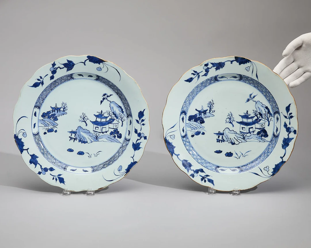 Pr Chinese Export Nanking Cargo Dinner Plates