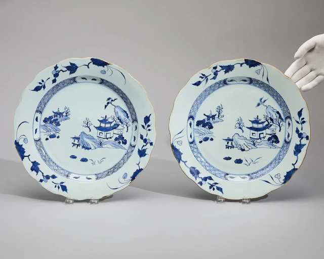 Pr Chinese Export Nanking Cargo Dinner Plates