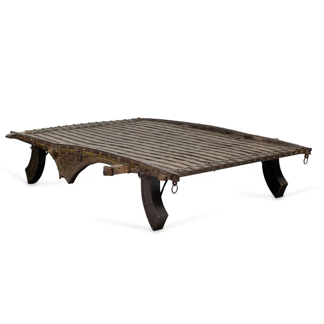 Indian Iron & Wood Bullock Cart or Howdah Platform